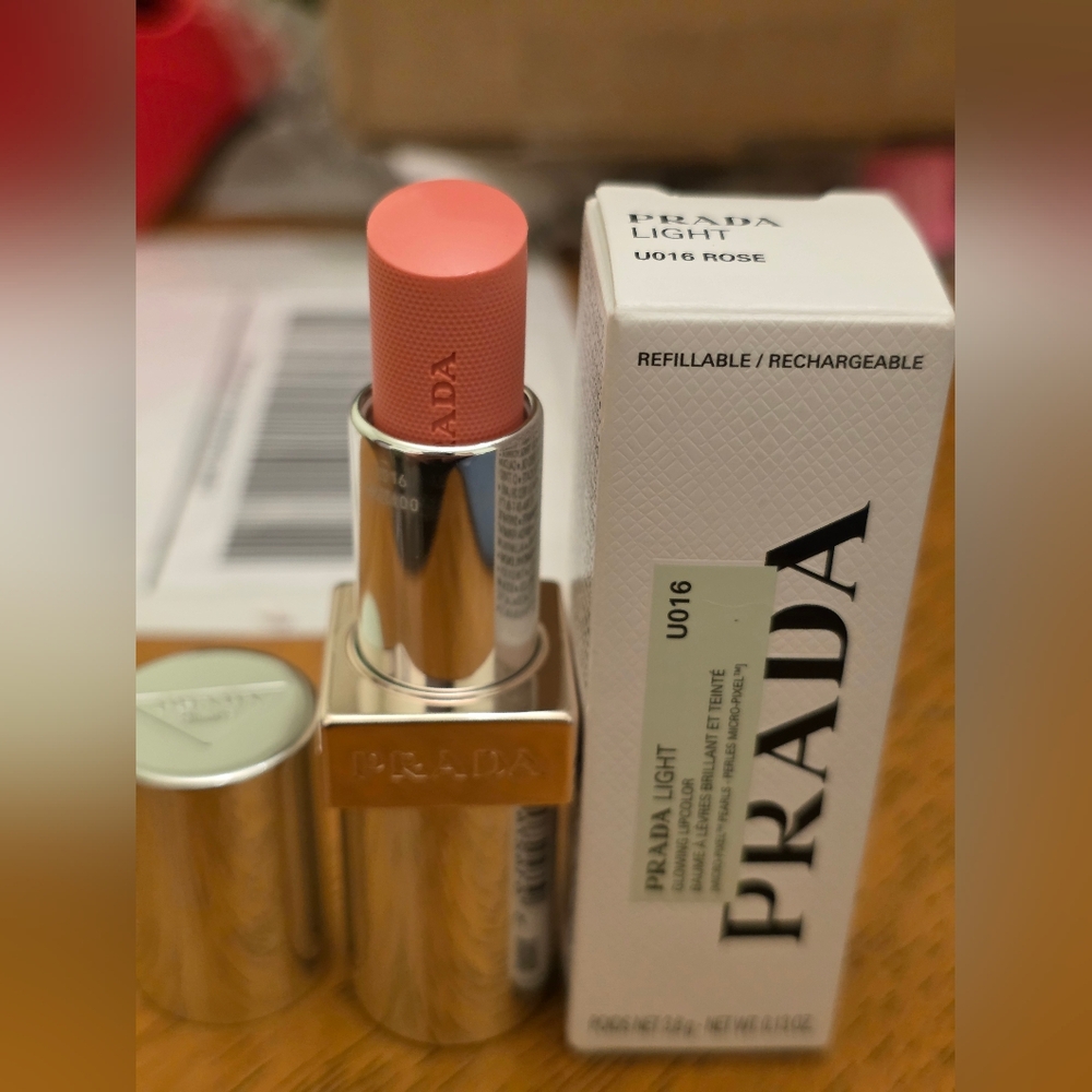 Prada Light Glowing Lip Oil Stick U016 ROSE. BNIB - Picture 3 of 8